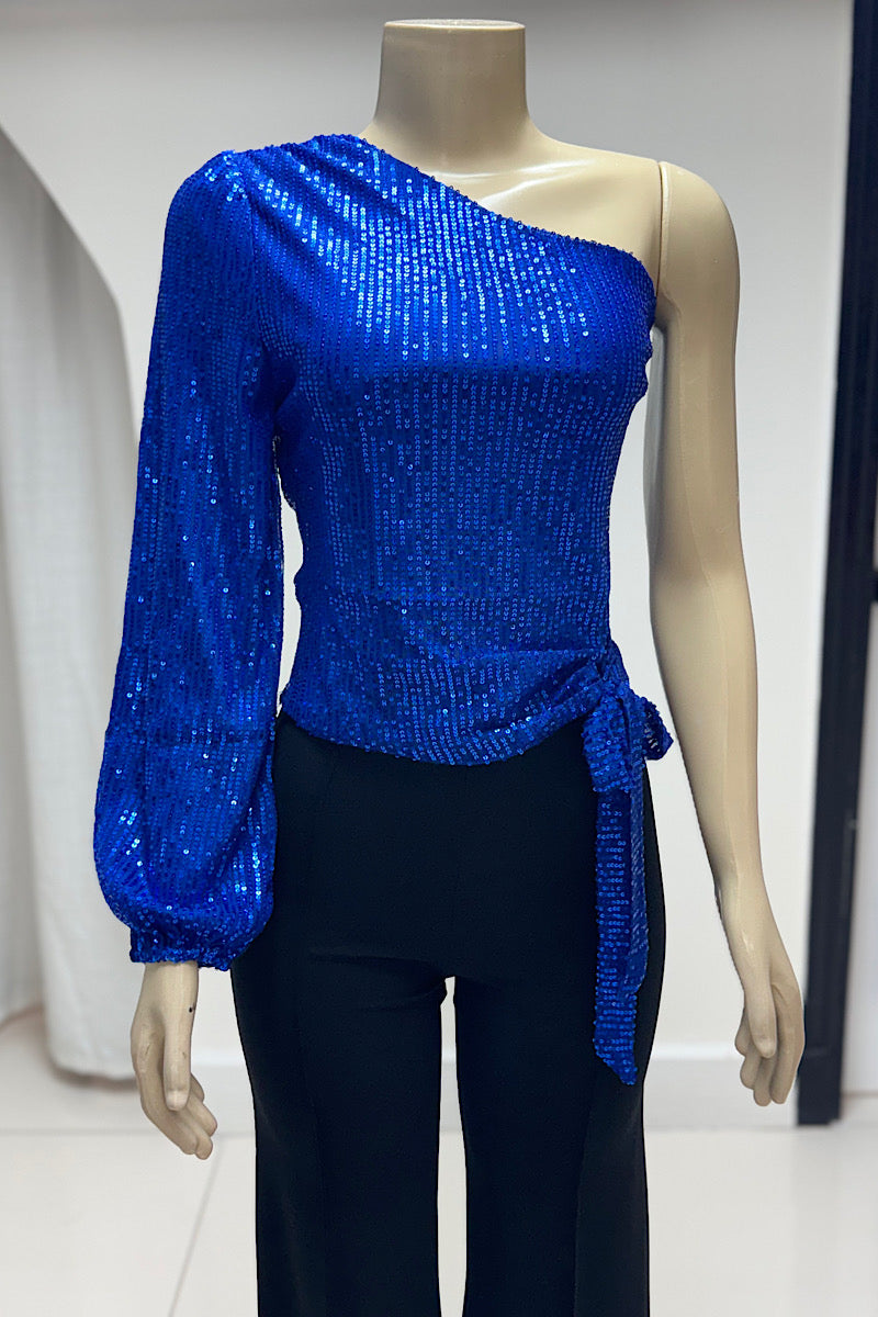 Royal Sequin Top