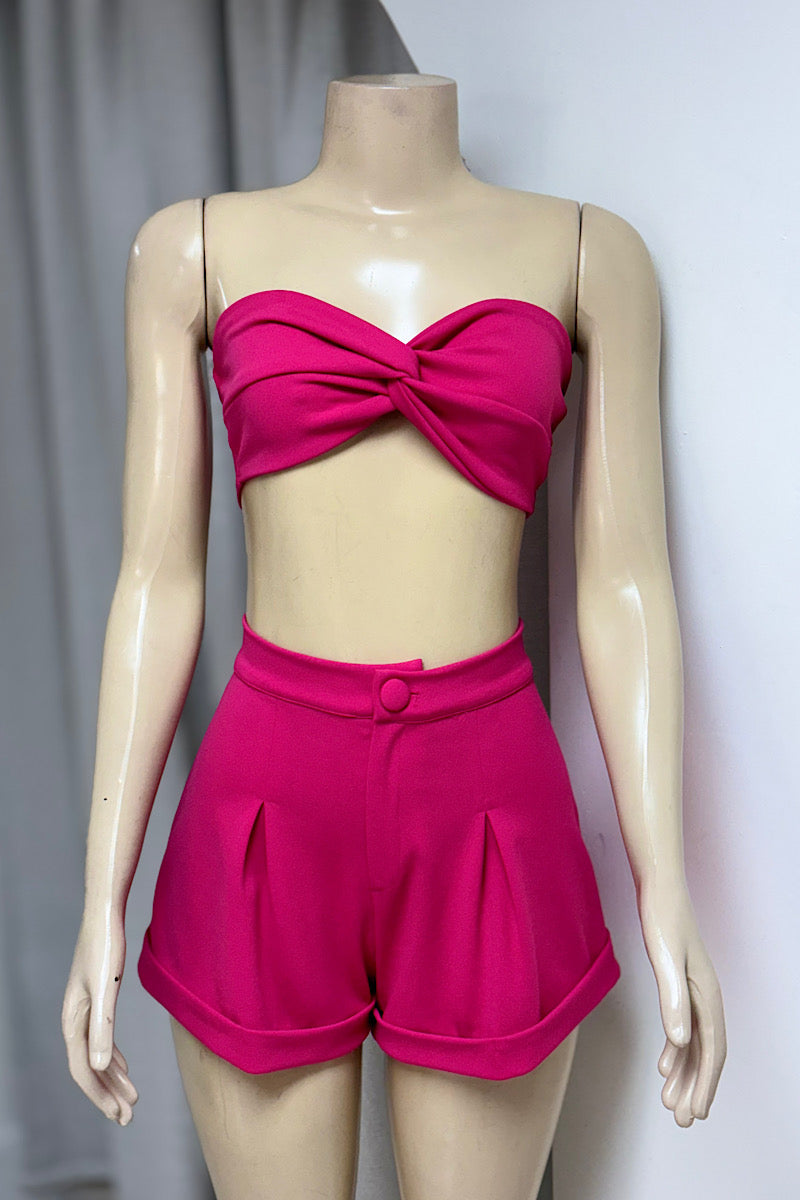 Pink 3-Piece Short Set