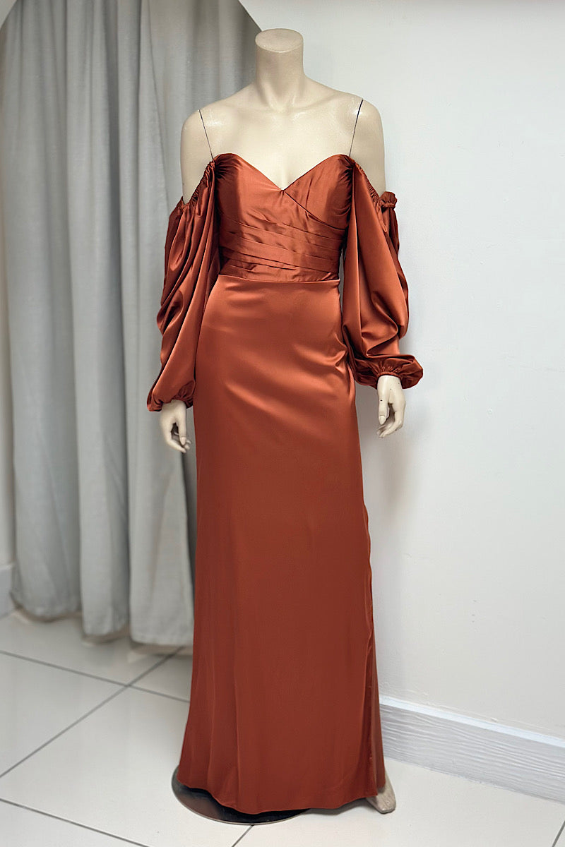 Satin Sweetheart Neckline Semi-Formal