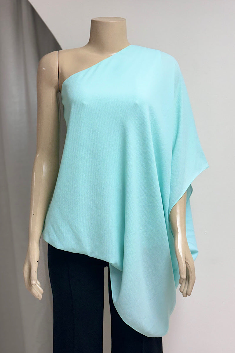 Mint One Shoulder Curvy Top