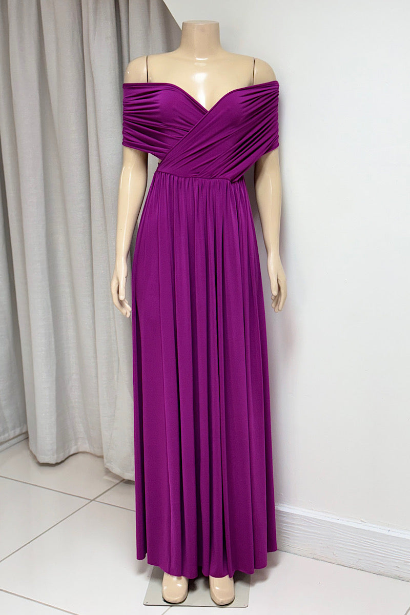 Plum 7-Way Wrap Dress