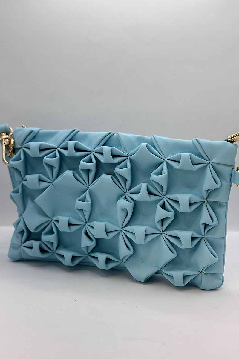 Popcorn Faux Leather Wristlet