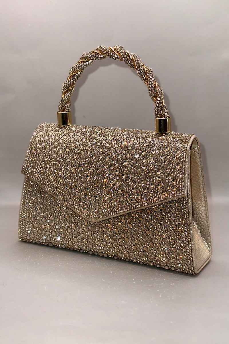 Twined Handle Envelope Hand Bag