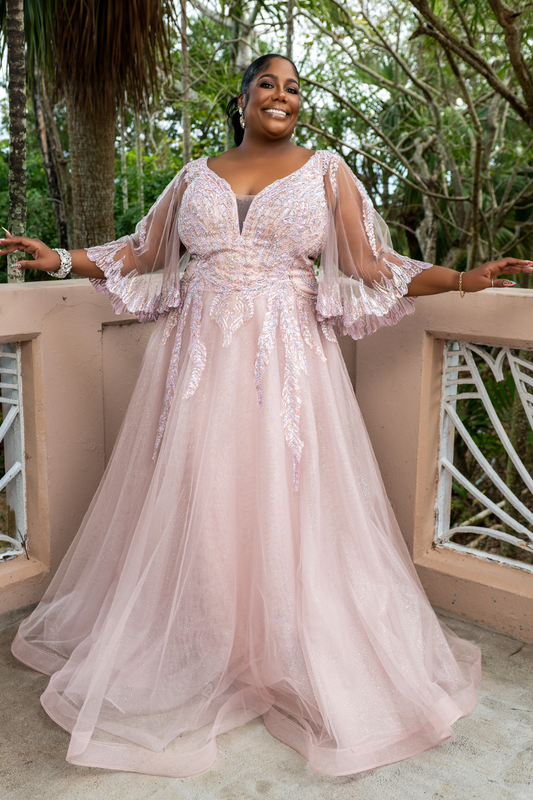 V-Neck Beaded Formal