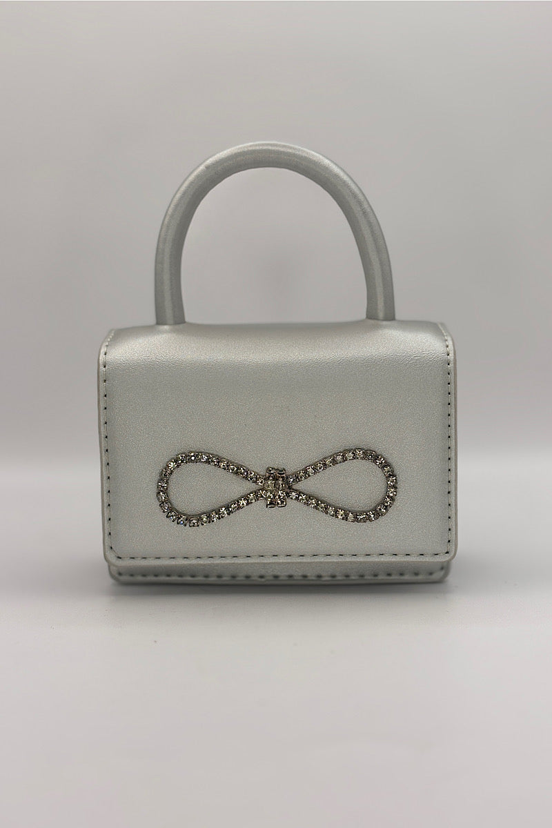 Mini Rhinestone Bow Hand Bag