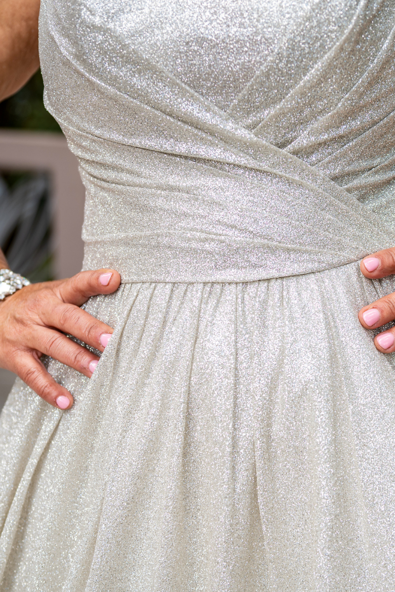 Dramatic Corset Glitter Ball Gown