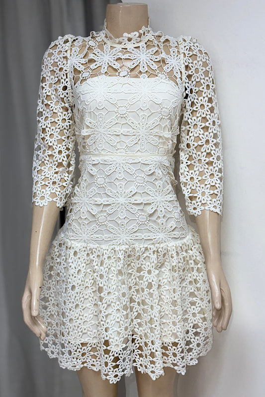 Ivory Crochet Dress