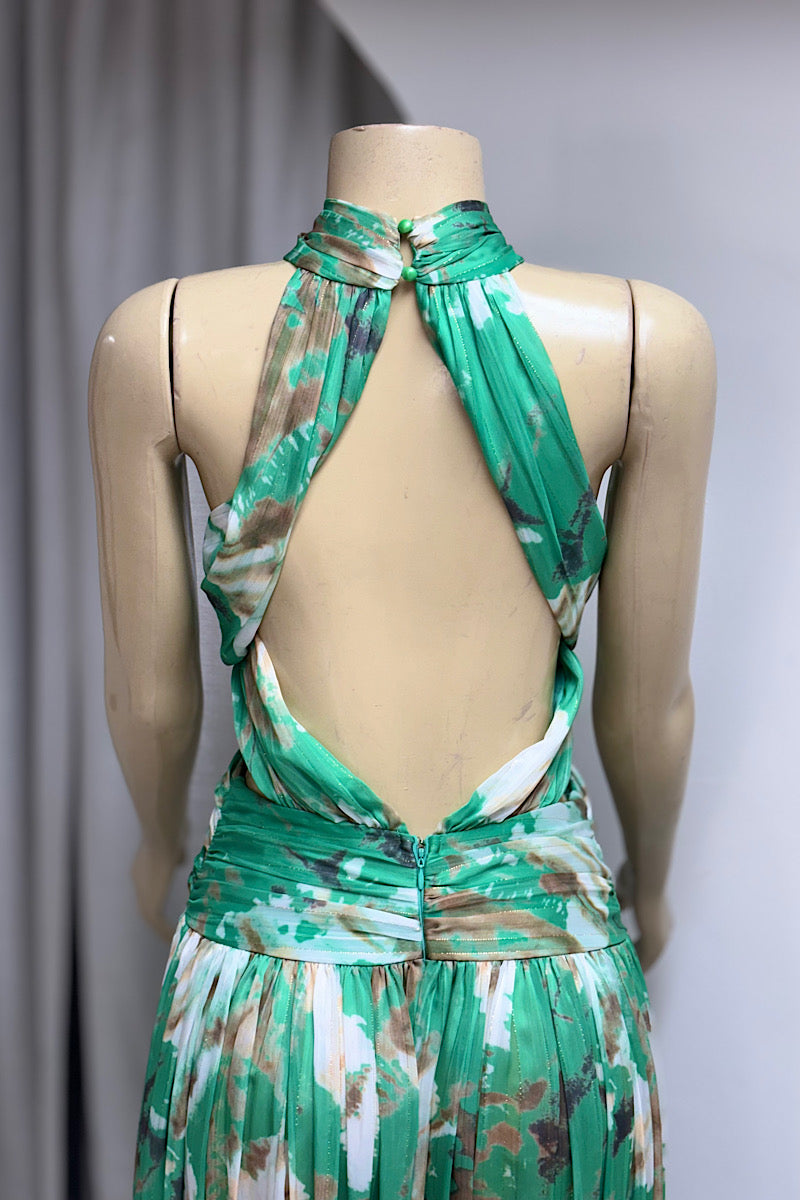 Sexy Green Cutout Maxi