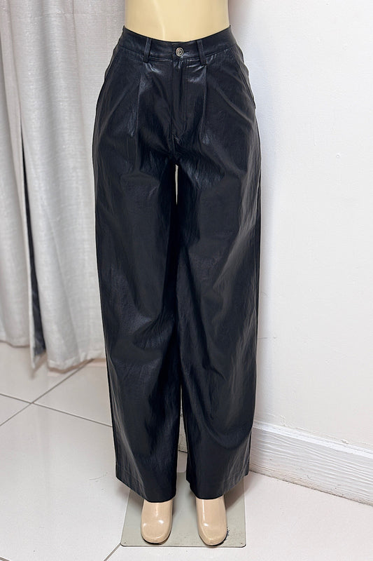 Wide Legged Leather Pants