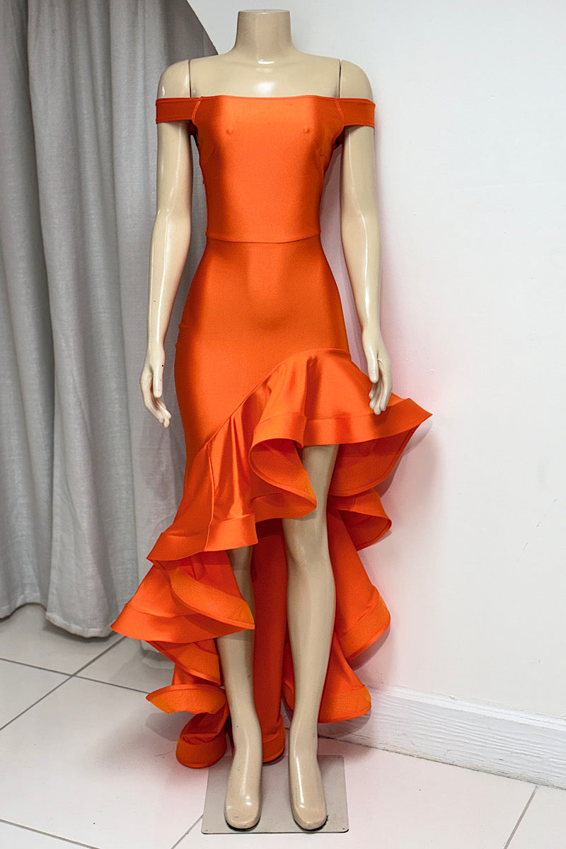 High Low Ruffle Formal