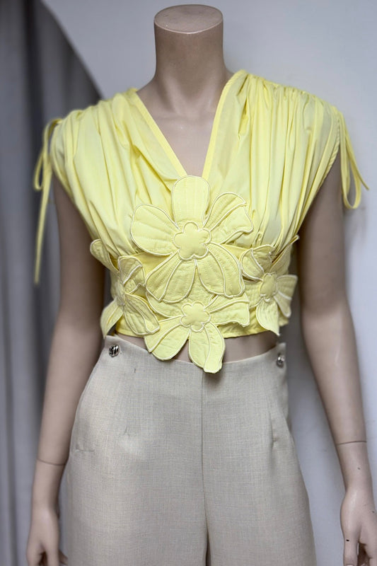 Flower Detail Crop Top
