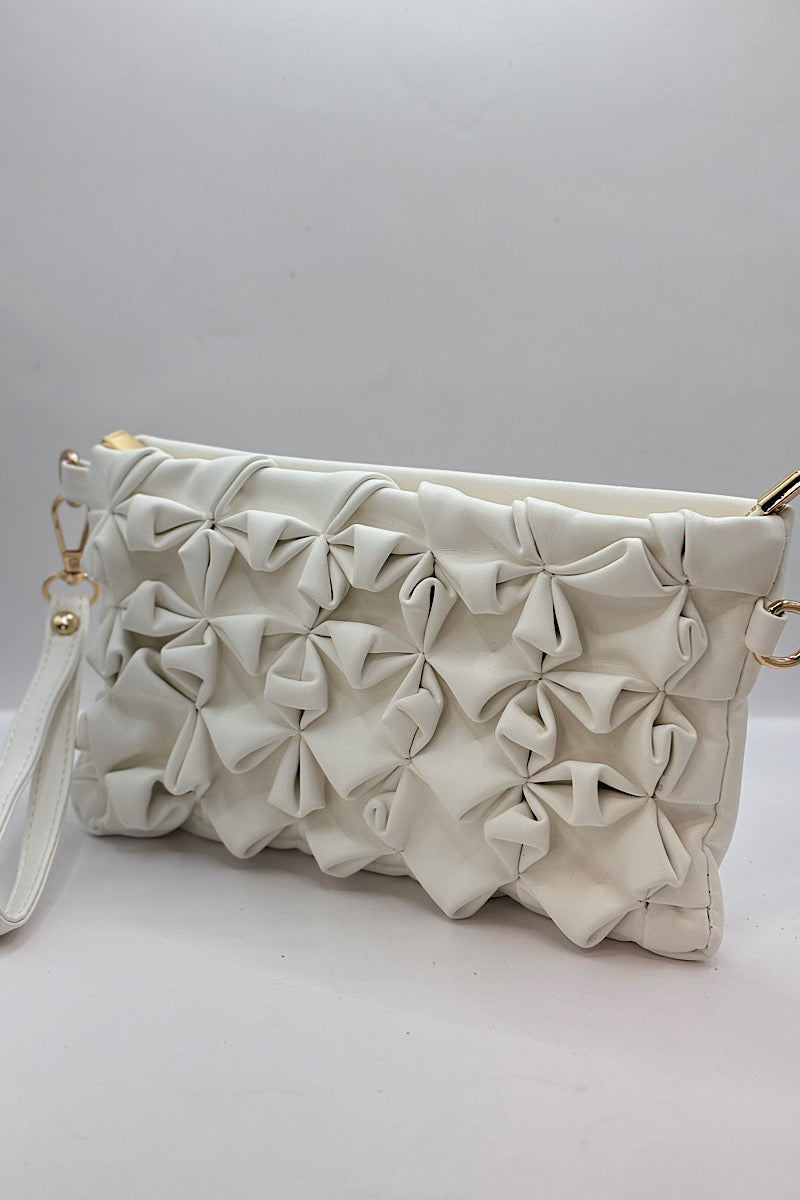 Popcorn Faux Leather Wristlet