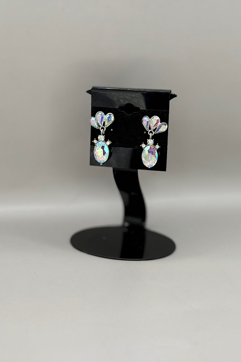 Earring-  Silver Iridescent Collection