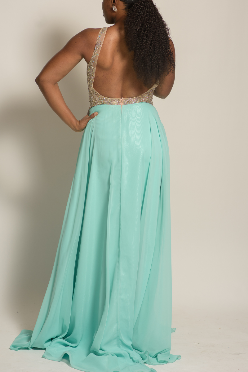 Turquoise Beaded Formal