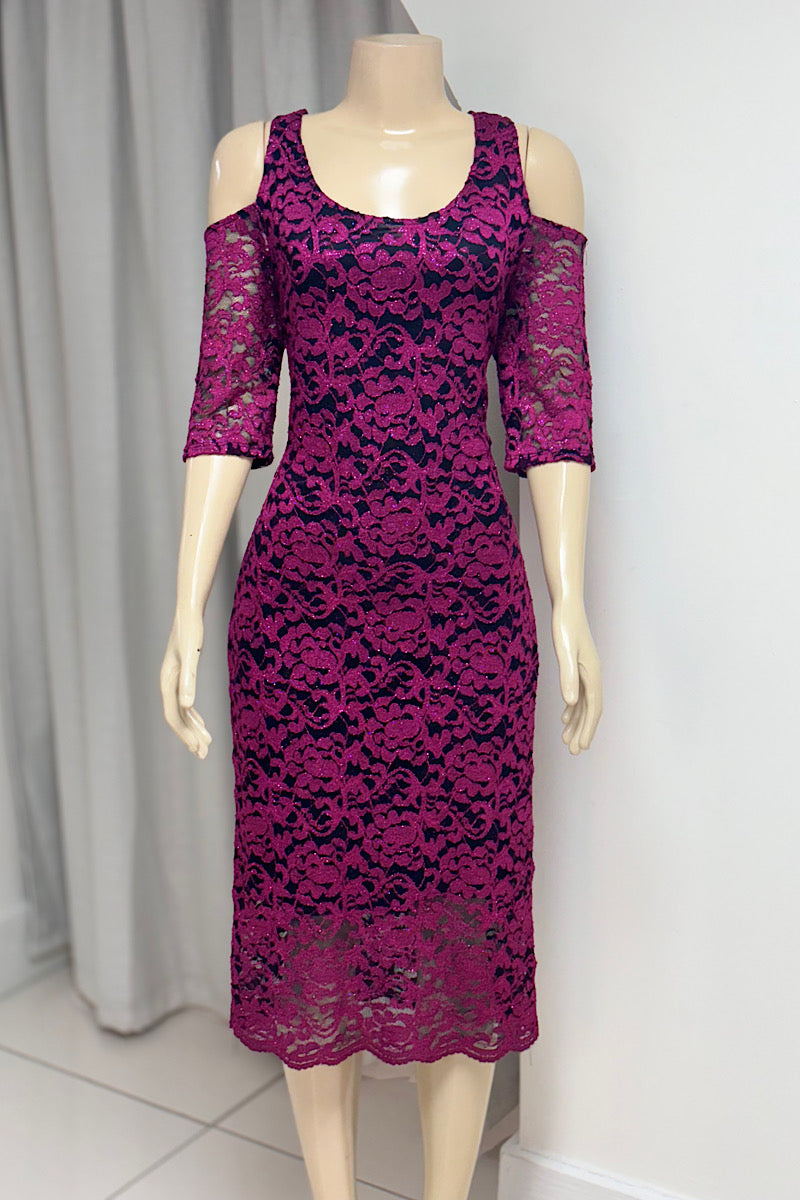 Magenta Lace Bodycon