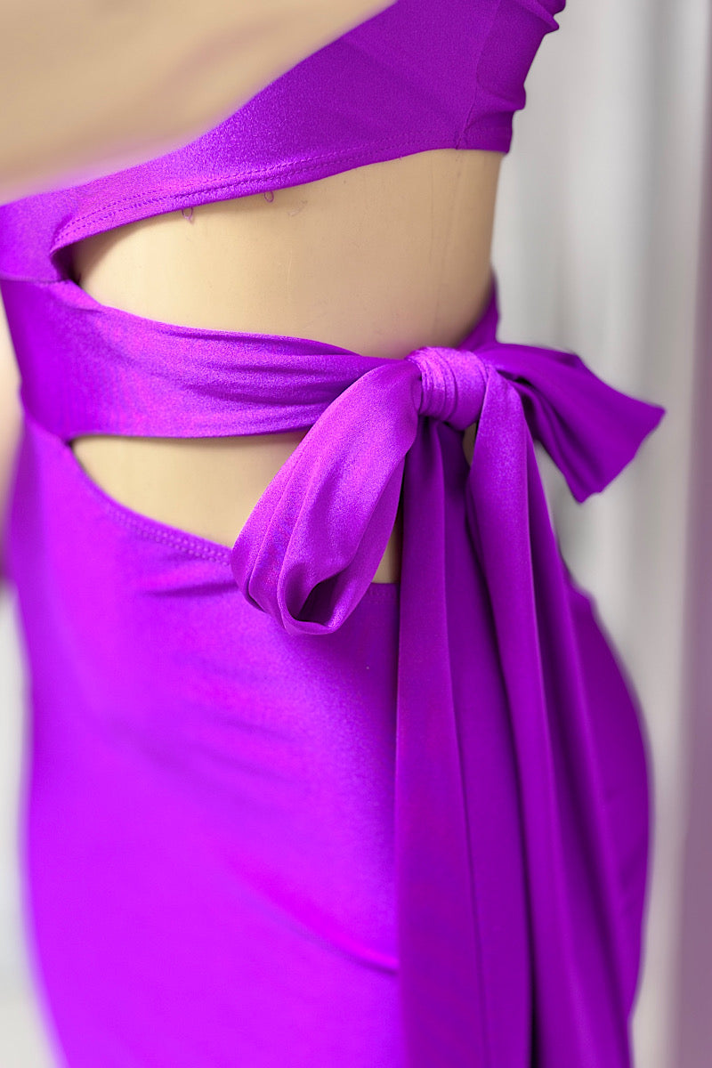 Satin One Shoulder Bodycon