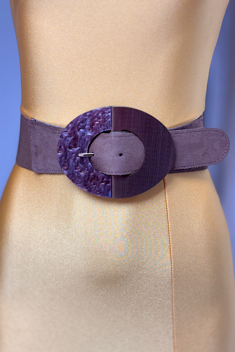 Oval Buckle Stretch Belt