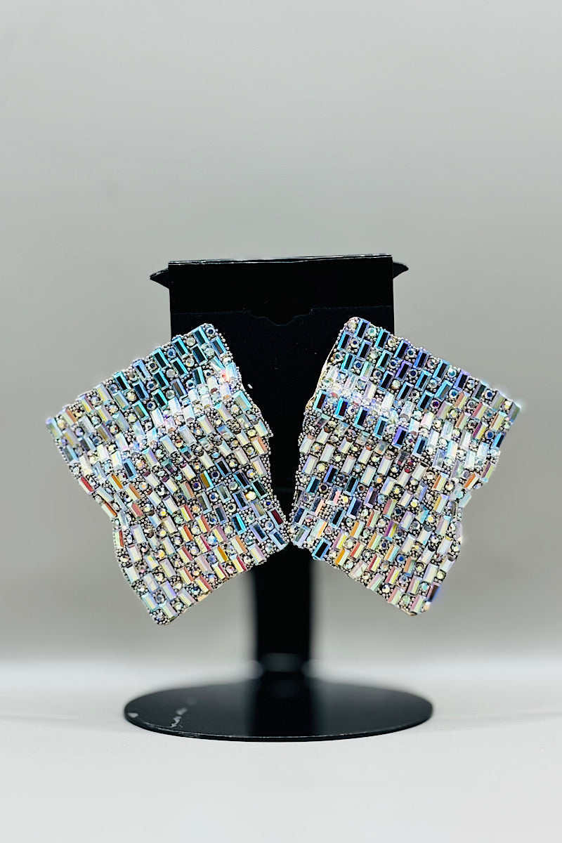 Earring- Silver Iridescent Collection