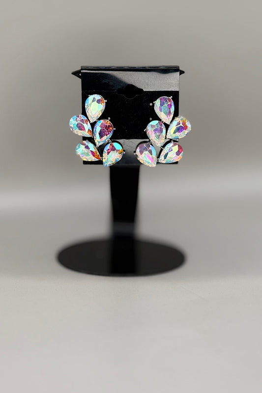 Earring- Silver Iridescent Collection
