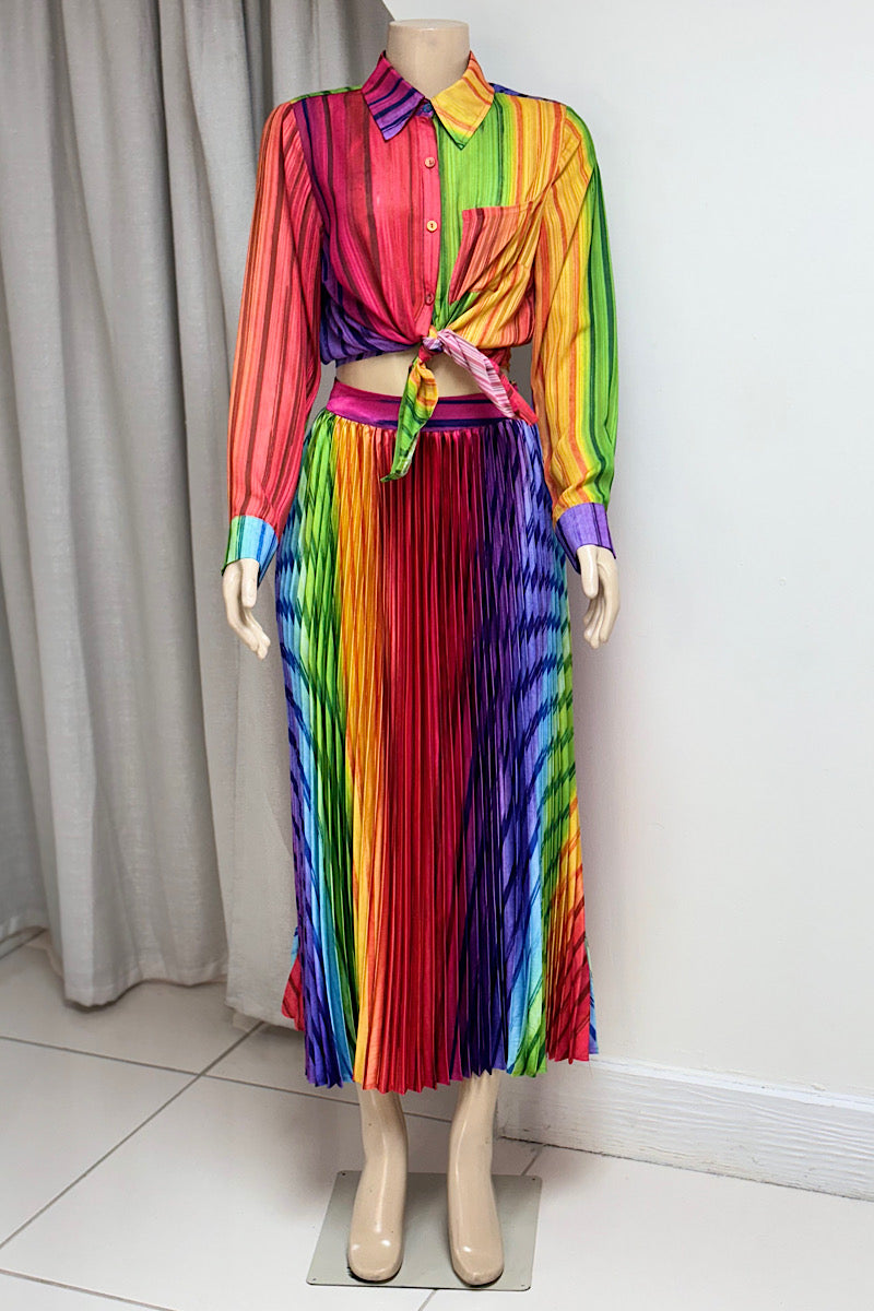 Rainbow 2-piece Skirt Set