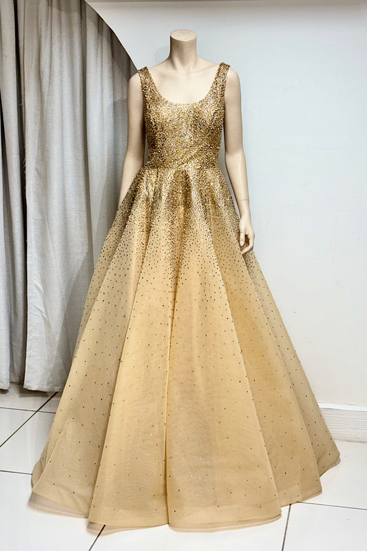 Bejeweled U-Cut Flare Formal