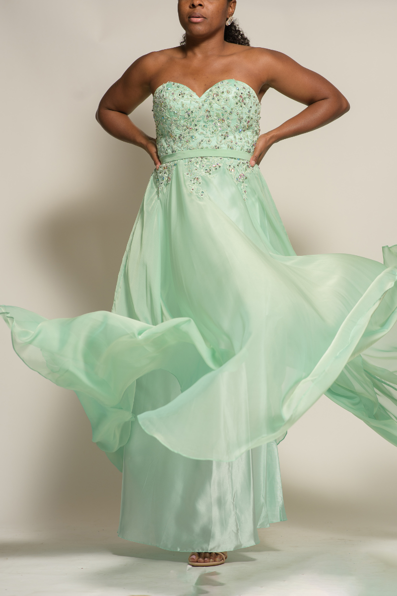 Mint Green Tube Formal