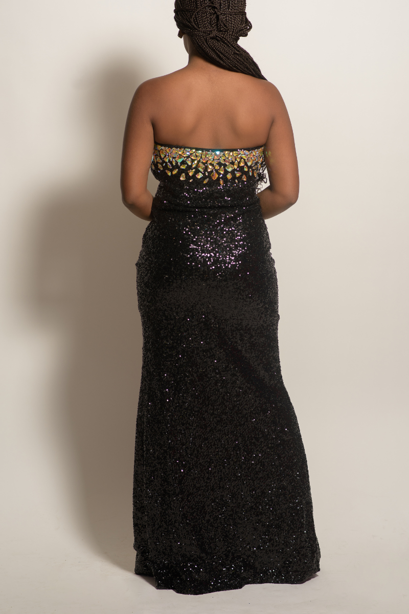 Bling Rhinestone Black Formal