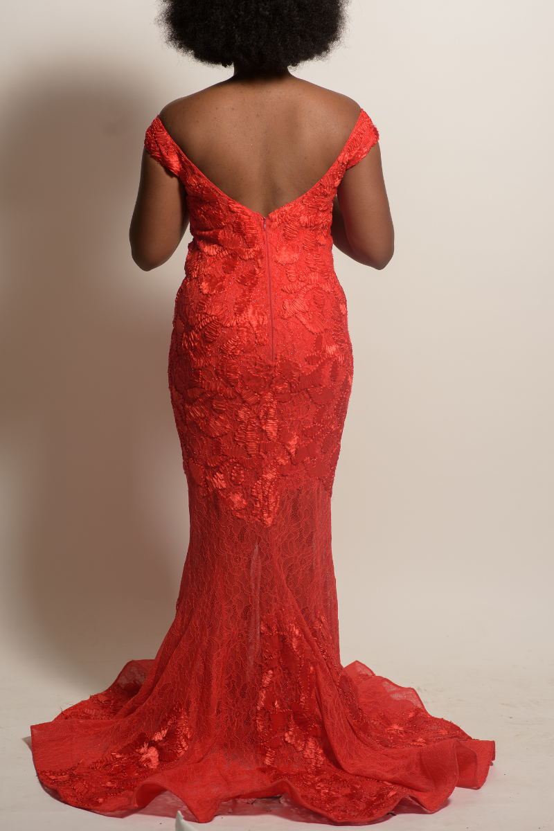 Red Textured Formal