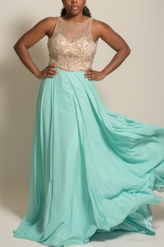 Turquoise Beaded Formal