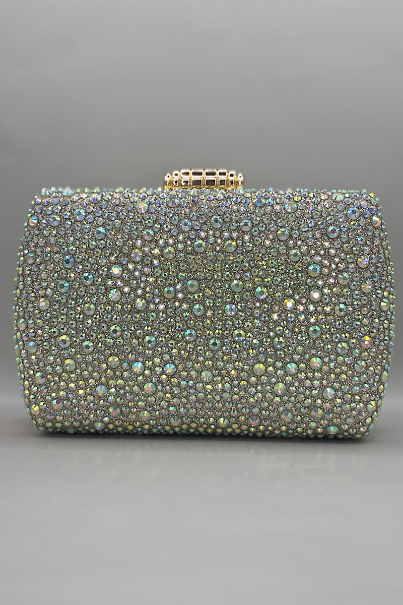 Iridescent Bejeweled Evening Clutch