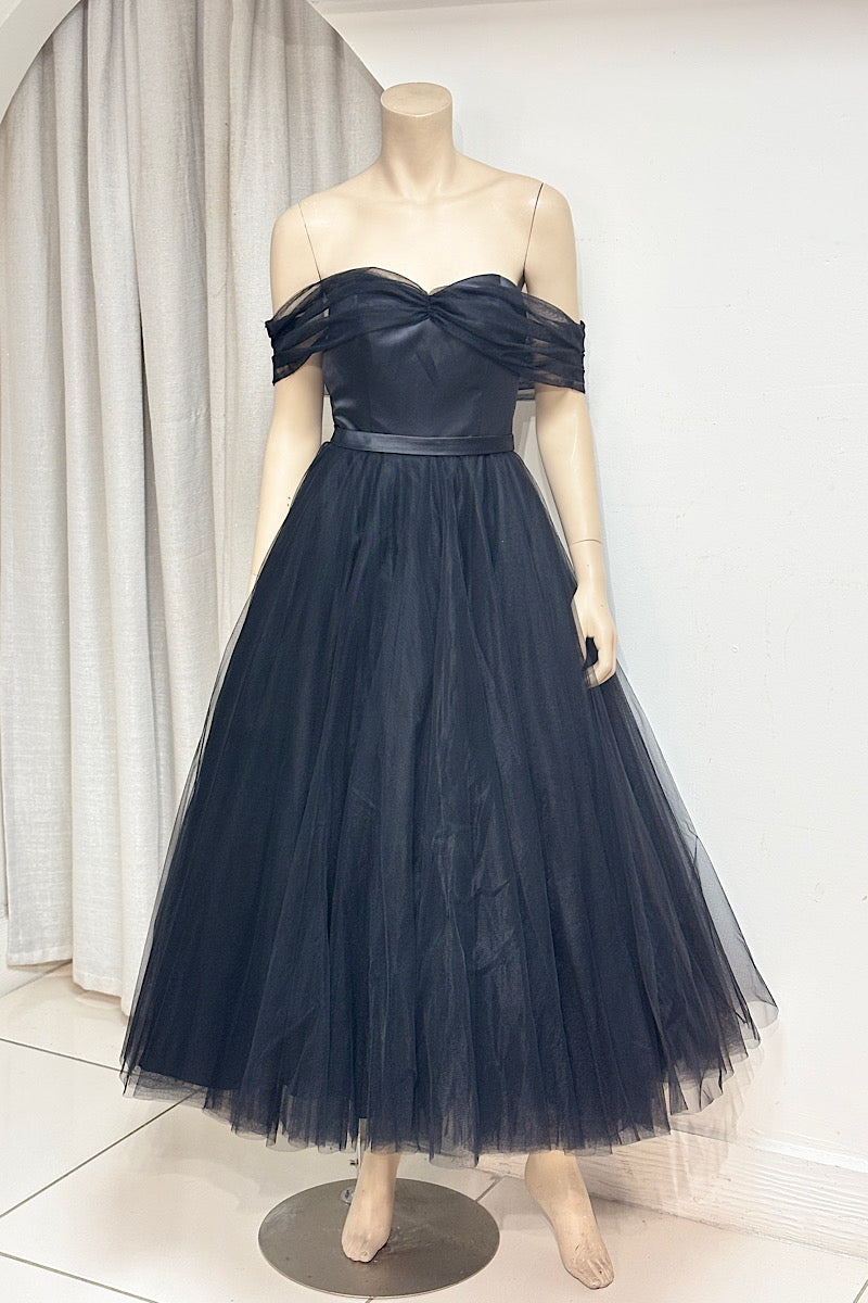 Off-Shoulder Flare Tulle Formal