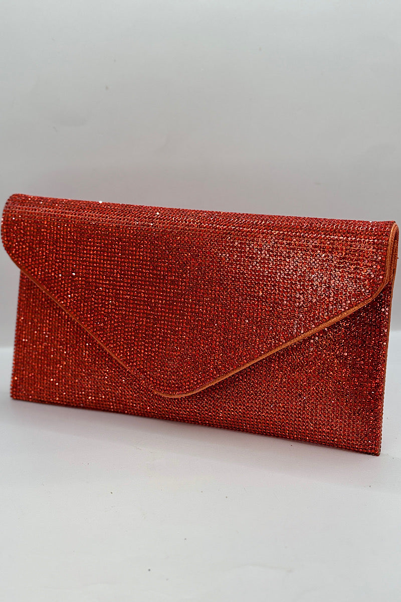 Rhinestone Envelope Clutch