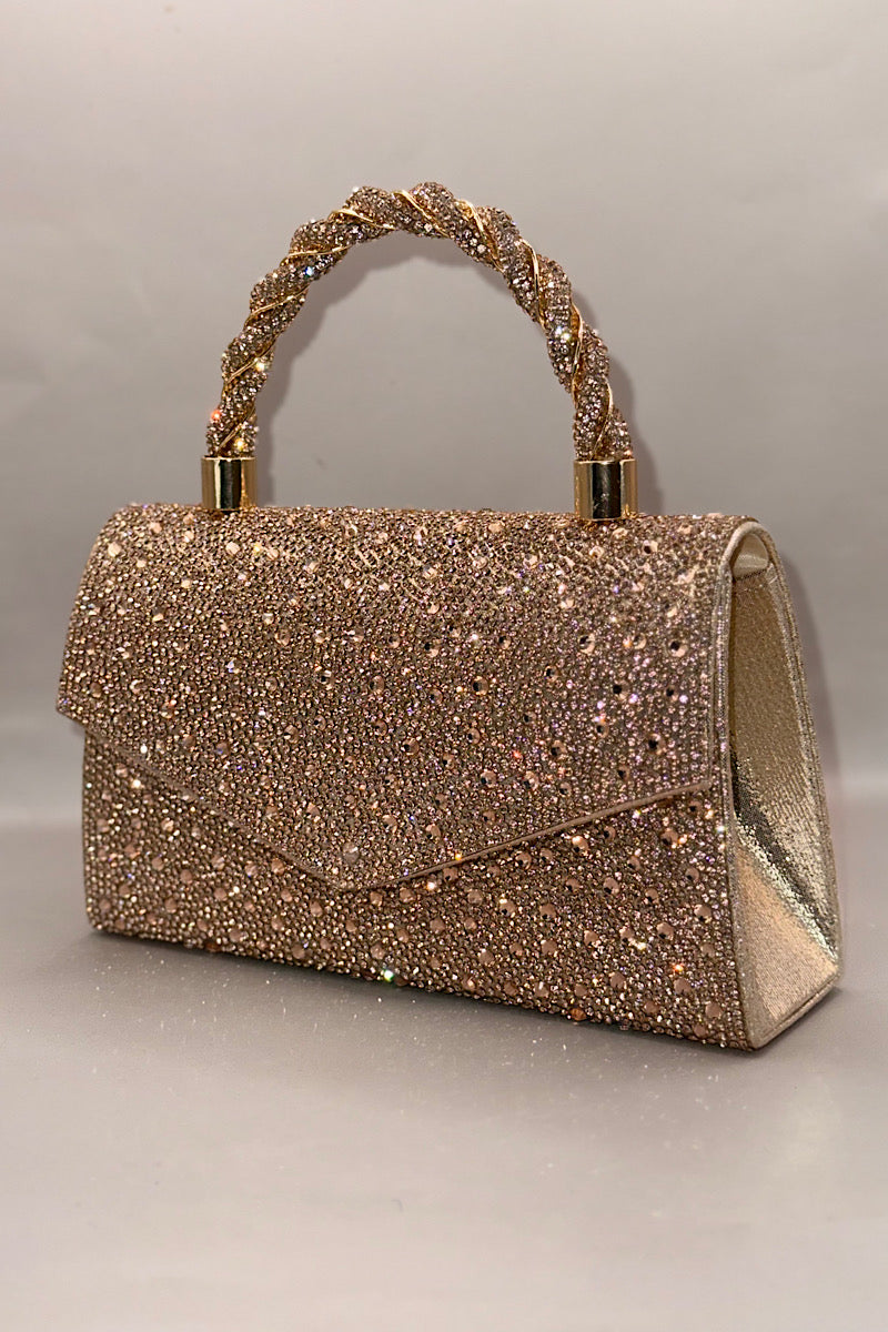 Twined Handle Envelope Hand Bag