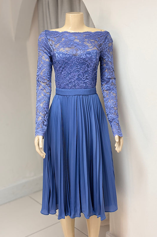 Lace Top Pleated Dress