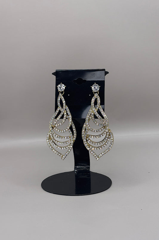 Earrings- Gold Clear Collection 29