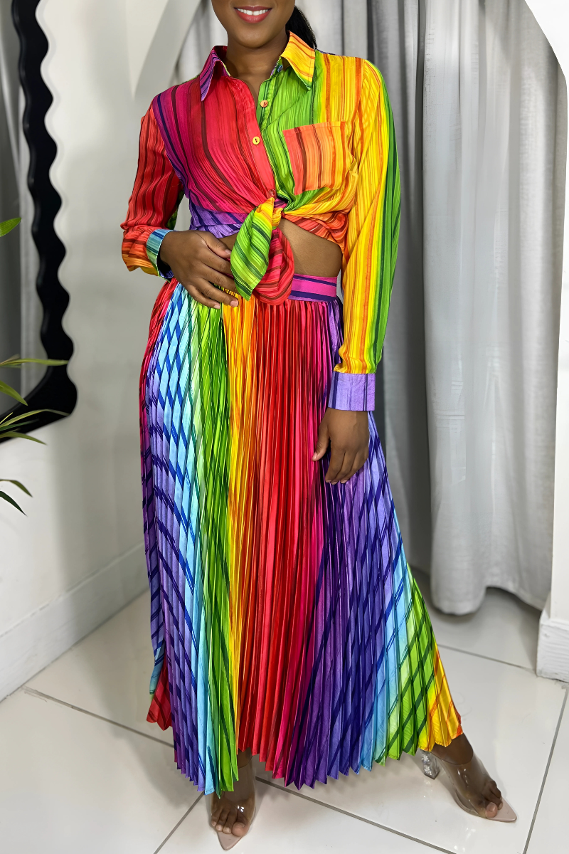 Rainbow 2-piece Skirt Set