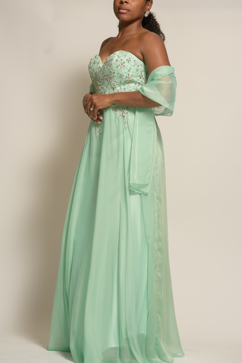 Mint Green Tube Formal