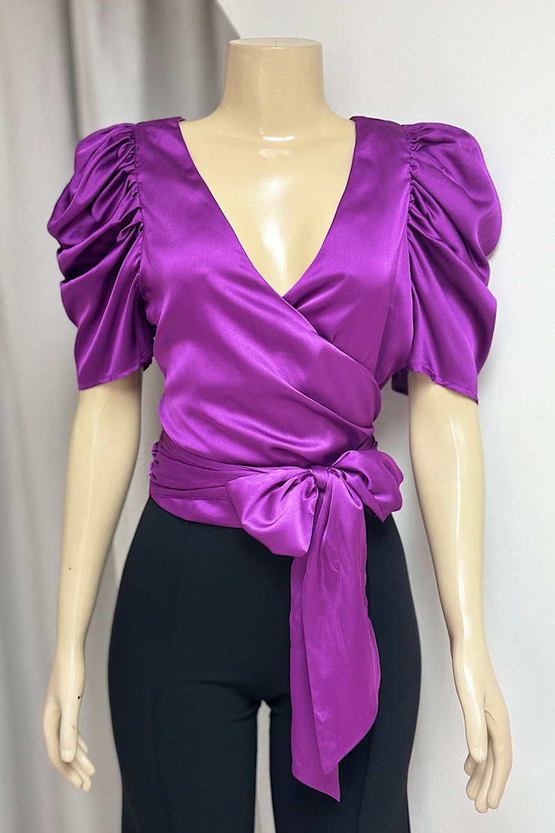 Satin Side Tie Top