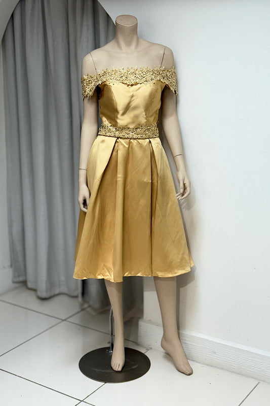 Lace Detail Flare Mini Formal