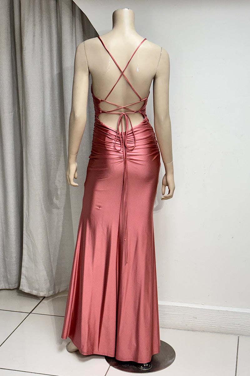 Fitted Spaghetti Strap Formal