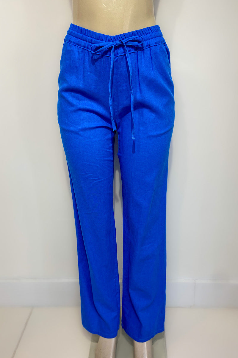 Blue Linen Pant