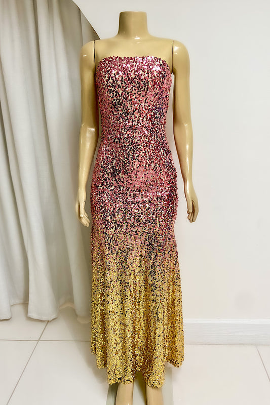Ombre Scoop Back Formal