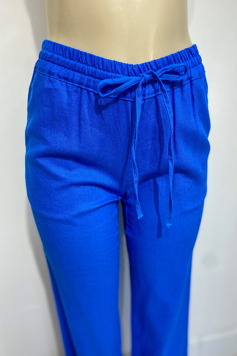 Blue Linen Pant