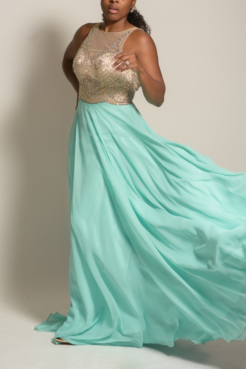 Turquoise Beaded Formal