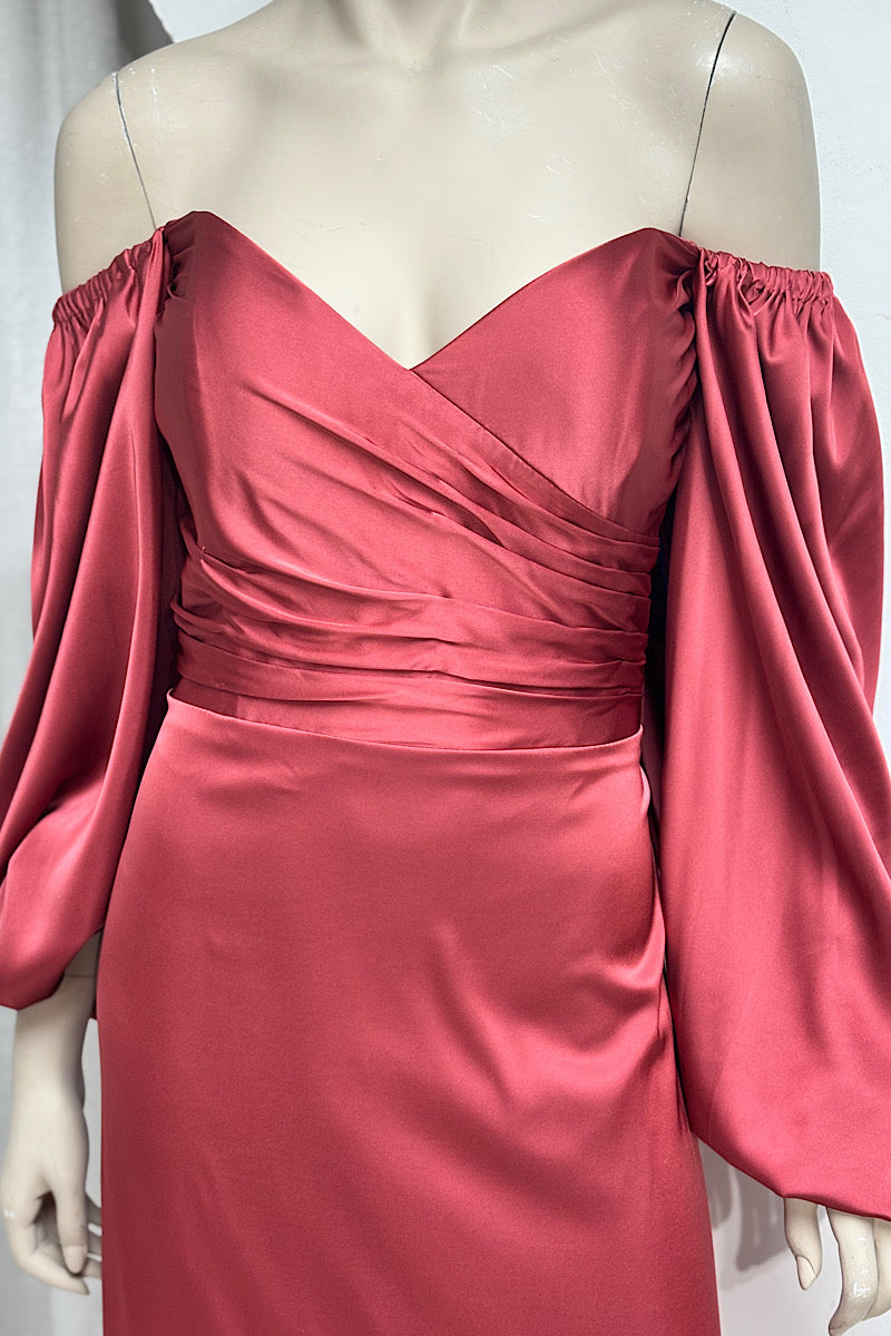 Satin Sweetheart Neckline Semi-Formal