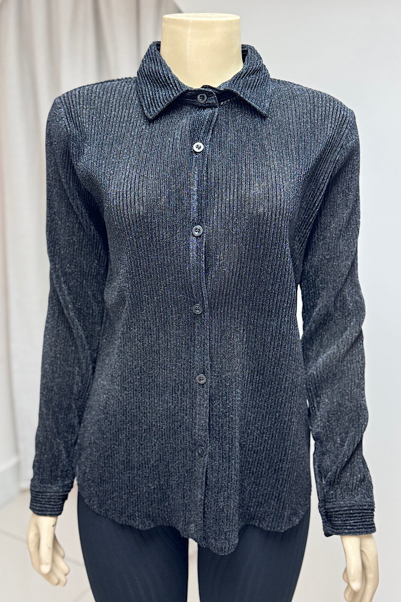 Shimmer Button Down Top