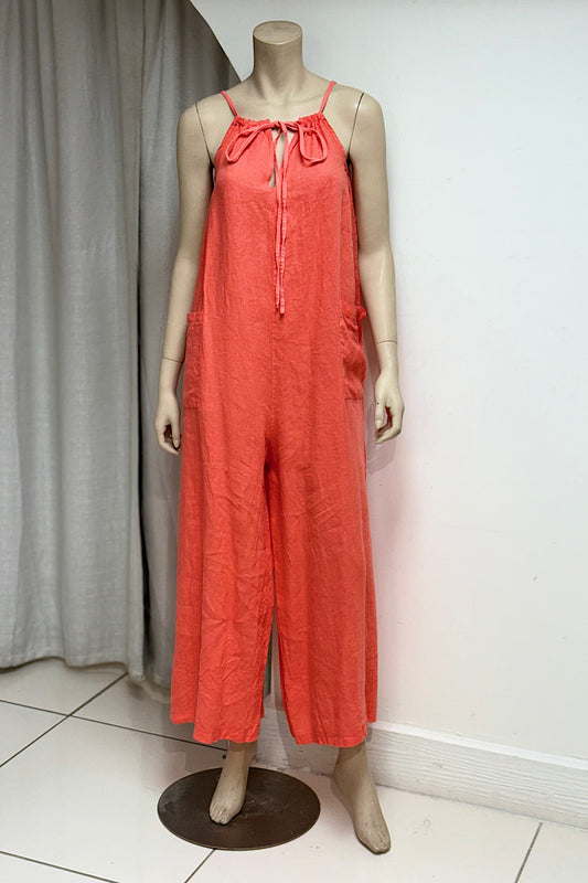 Drawstring Midi Jumpsuit