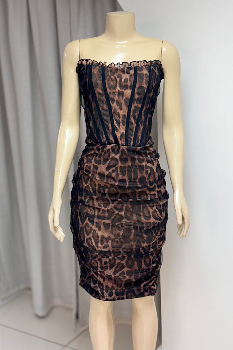 Cheetah Corset Dress