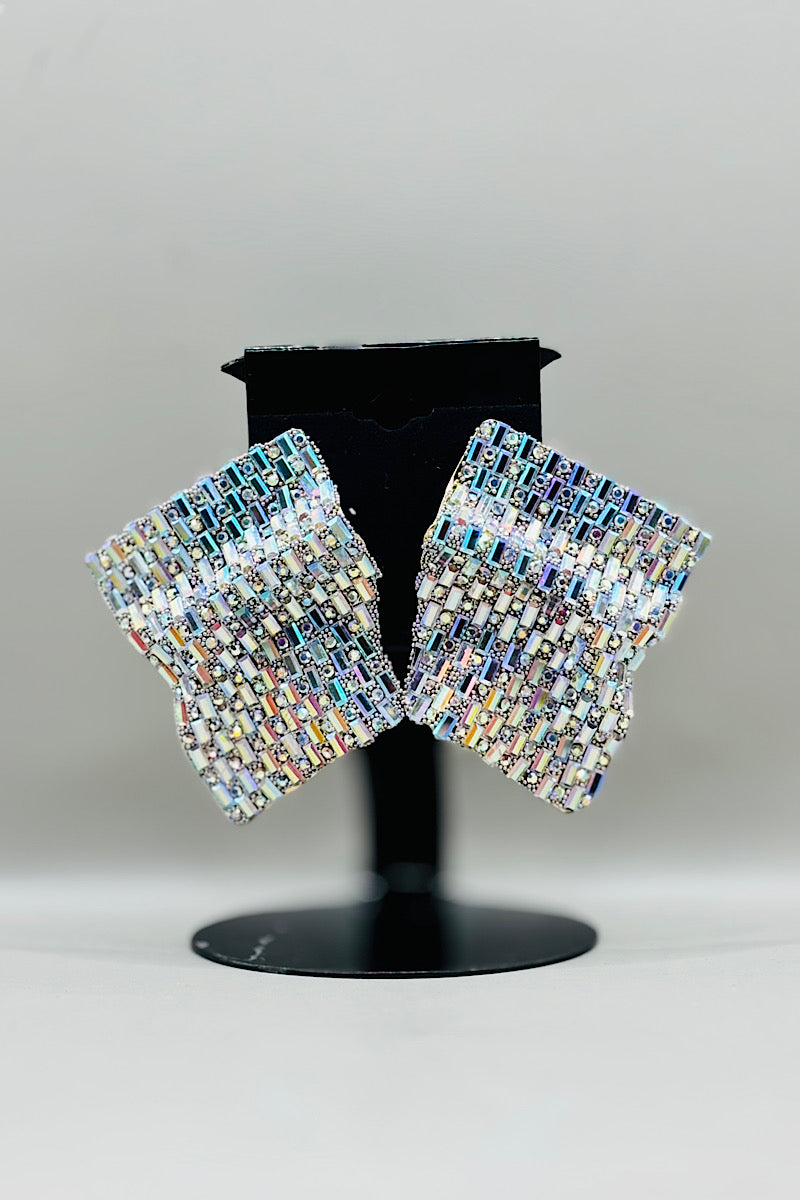 Earring- Silver Iridescent Collection
