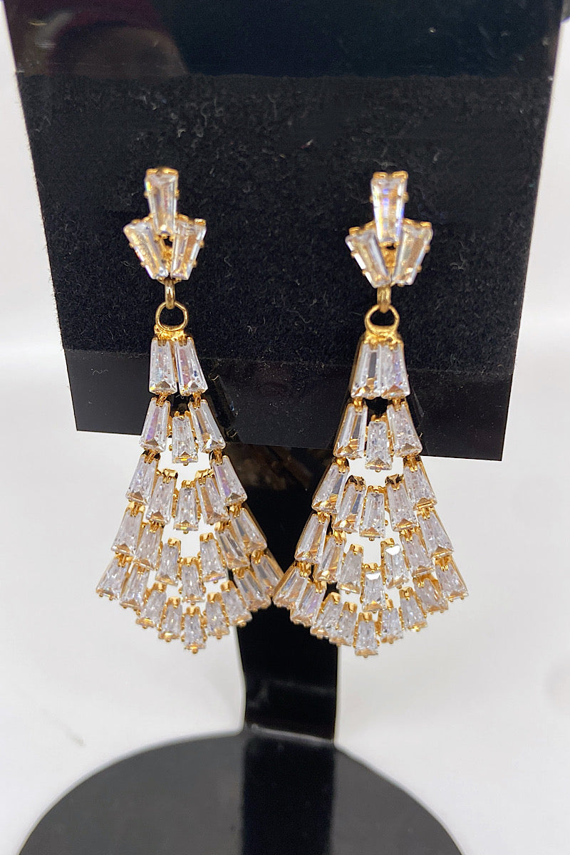 Earring- Gold Clear Collection 6